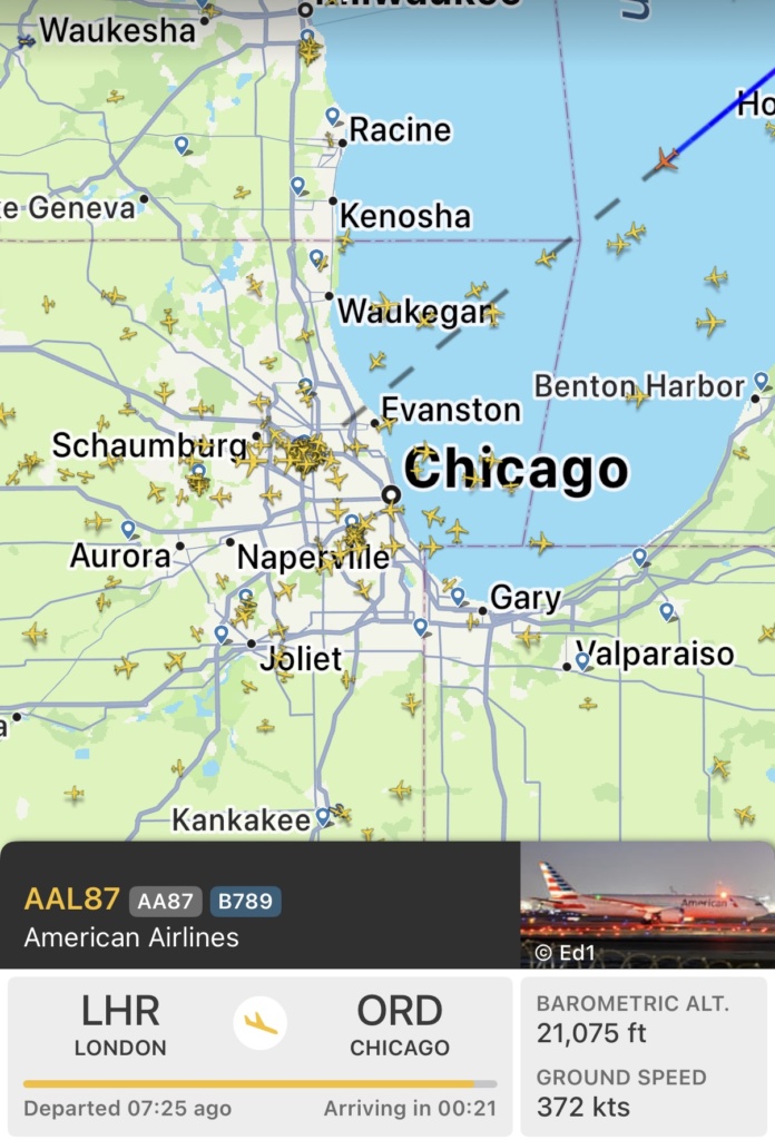 Live flight tracking