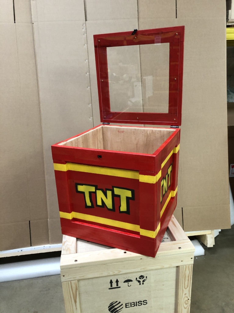 Repainted and resued EBISS wooden art crate